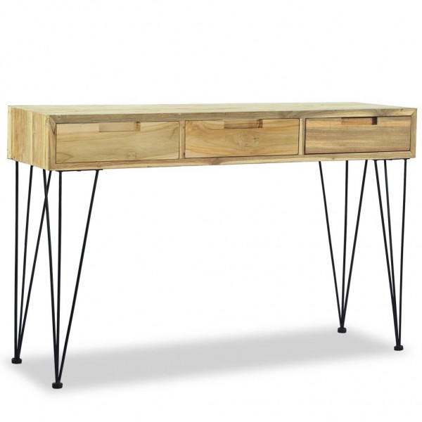 Mesa consola 120x35x76 cm madera de teca maciza M 3