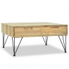 Mesa de centro 80x80x40 cm madera de teca maciza 3
