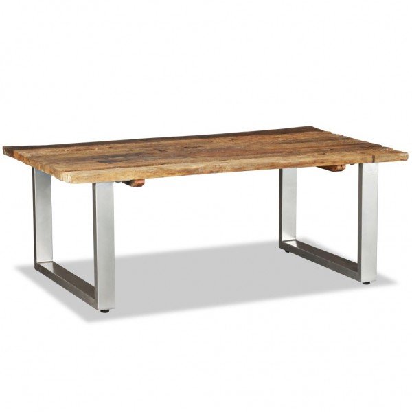 Mesa de centro de madera maciza reciclada 100x60x38 cm M 3
