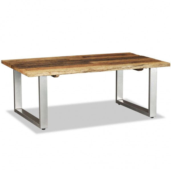 Mesa de centro de madera maciza reciclada 100x60x38 cm M 5