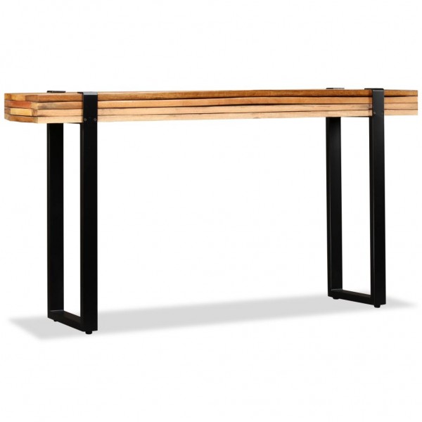 Mesa consola de madera maciza reciclada ajustable D