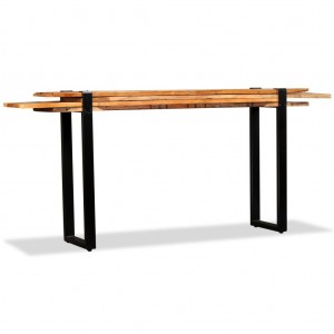 Mesa consola de madera maciza reciclada ajustable H