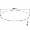 Tablero de mesa de cristal templado redondo 800 mm 4