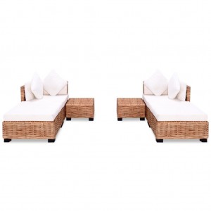 Conjunto de sofás 16 pcs vime genuíno H