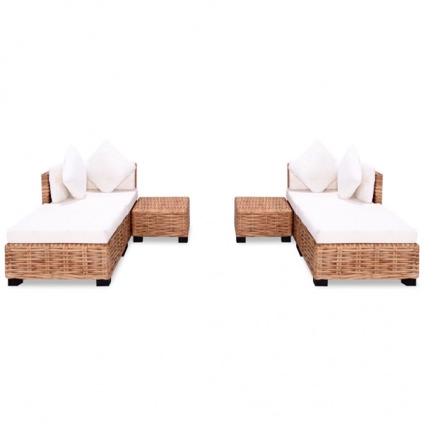 Conjunto de sofás 16 pcs vime genuíno M 2