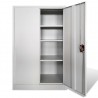 Armario de oficina de acero gris 90x40x140 cm 4