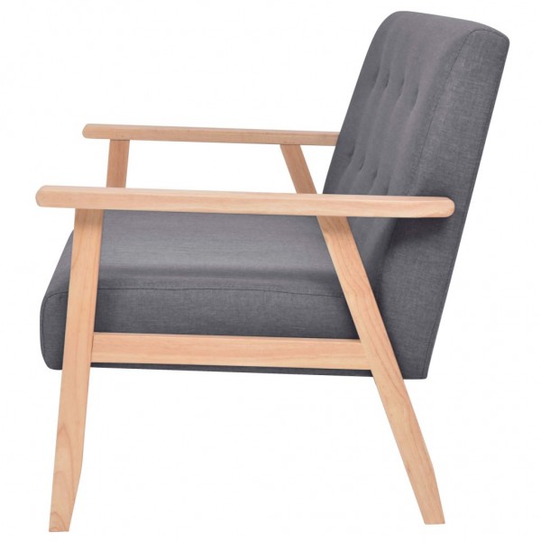 Sofá de 2 lugares tecido cinzento escuro M 4