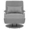 Silla giratoria y sofá cama tela gris claro 3