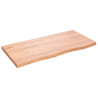 Tablero de mesa madera roble tratada marrón claro 100x50x4 cm 2