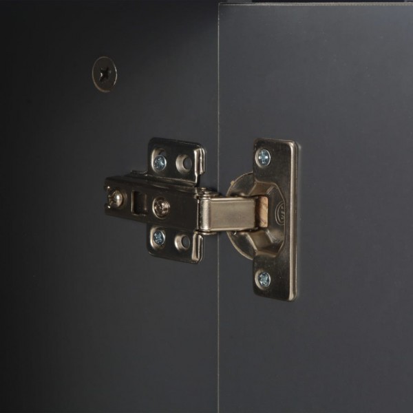 Aparador em contraplacado 71x35x80 cm cinzento brilhante M 3