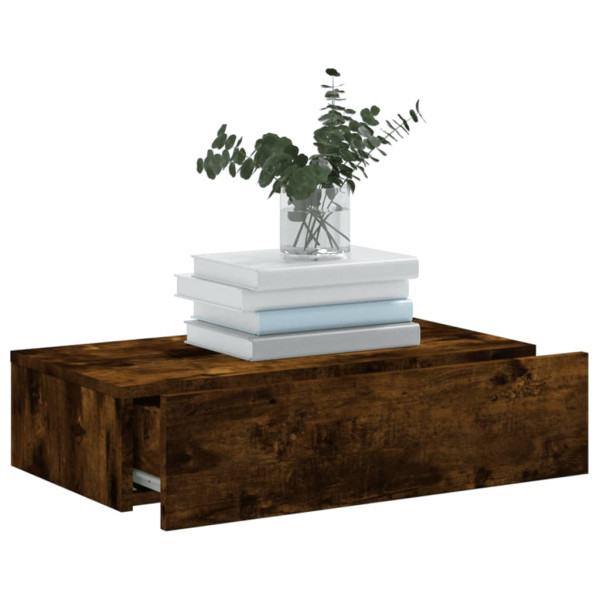 Mueble de TV con luces LED roble ahumado 60x35x15.5 cm M 5