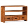 Mueble de TV madera maciza acacia 90x30x55 cm 4