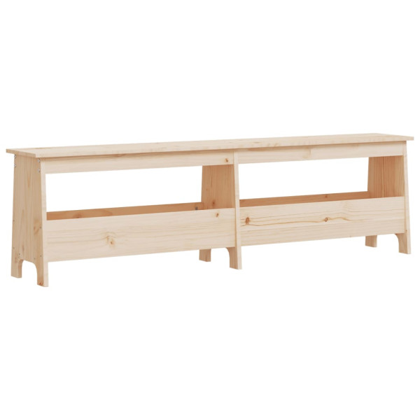 Banco de recibidor madera maciza de pino 160x28x45 cm M 2