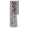 Aparador alto madera contrachapada gris Sonoma 34.5x34x180 cm 3