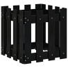 Vaso de jardim c/ design cerca 40x40x40 cm pinho maciço preto 2