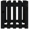 Vaso de jardim c/ design cerca 50x50x50 cm pinho maciço preto 5