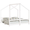 Estructura de cama de niños madera de pino blanco 2x(80x160) cm 2