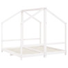 Estructura de cama de niños madera de pino blanco 2x(80x160) cm 3