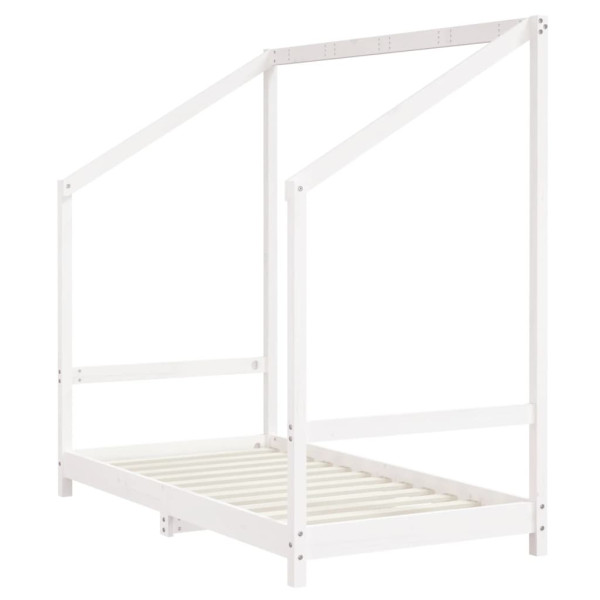Estructura de cama de niños madera de pino blanco 2x(80x160) cm M 4