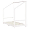 Estructura de cama de niños madera de pino blanco 2x(80x160) cm 4