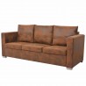 vidaXl  Sofa de 3 plazas 191x73x82 cm piel de ante artificial 2