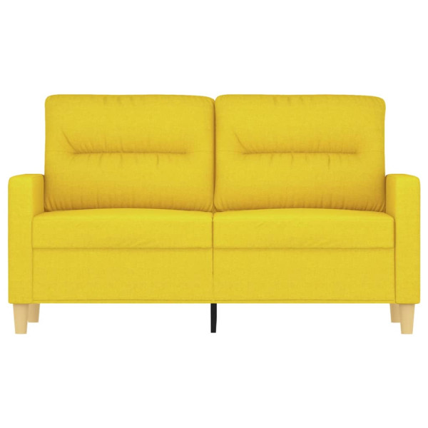 Sofá de 2 lugares 120 cm tecido amarelo-claro M 3