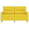 Sofá de 2 plazas de tela amarillo claro 120 cm 3