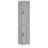 Aparador alto madera contrachapada gris Sonoma 34.5x34x180 cm 2