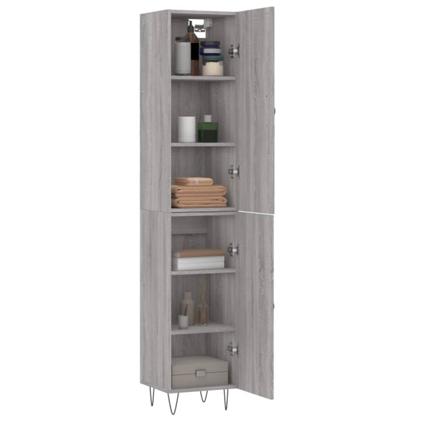 Aparador alto madera contrachapada gris Sonoma 34.5x34x180 cm M 3