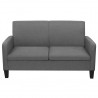Sofá de 2 lugares 135x65x76 cm cinzento escuro 2