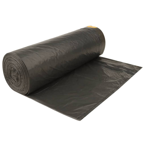 Sacos do lixo com atilhos 150 pcs 240 L preto M 5