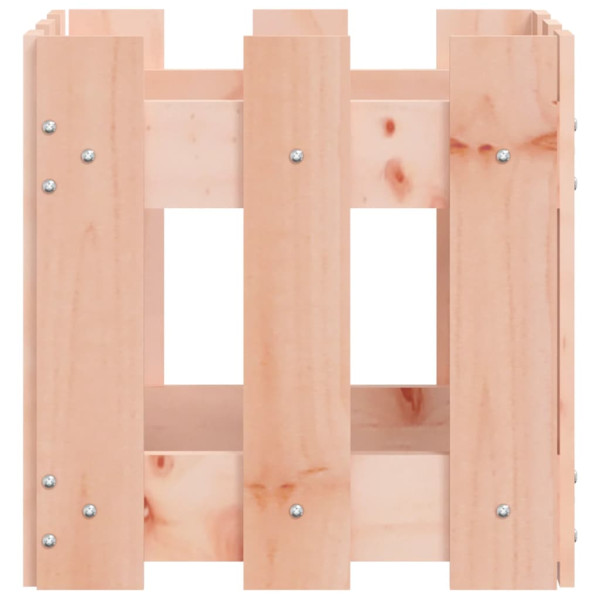 Jardinera con diseño de valla madera maciza Douglas 30x30x30 cm M 5