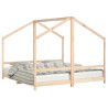 Estructura de cama de niños madera maciza de pino 2x(90x160) cm 2