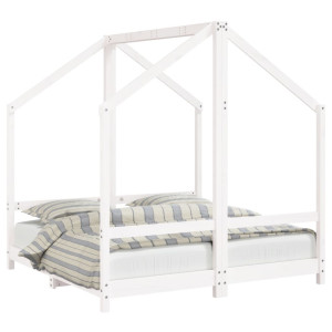 Estructura de cama para niños madera de pino blanco 2x(70x140) H