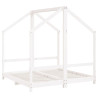 Estructura de cama para niños madera de pino blanco 2x(70x140) 3