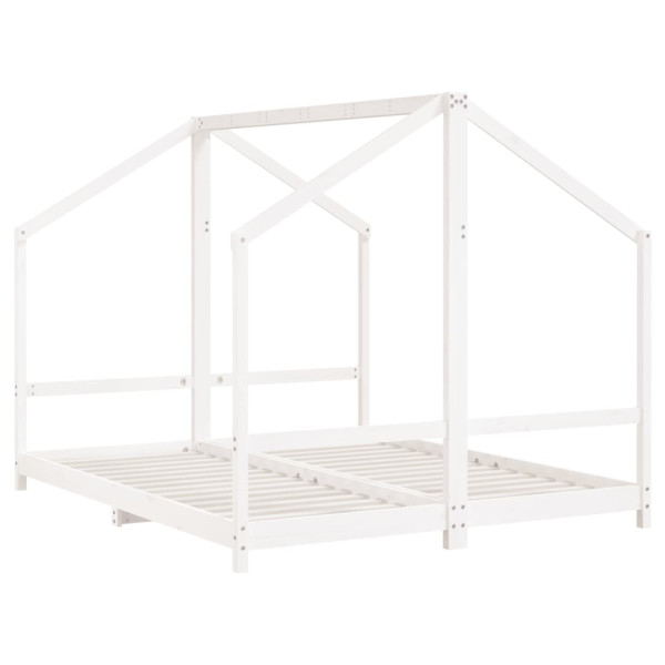 Estructura de cama para niños madera pino blanco 2x(80x200) cm M 3