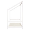 Estrutura de cama infantil 2x(80x200) cm pinho maciço branco 5
