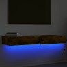 Muebles de TV con luces LED 2 uds roble ahumado 60x35x15.5 cm 4