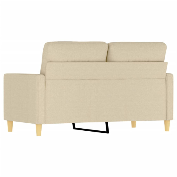 Sofá de 2 lugares tecido 120 cm cor creme M 5