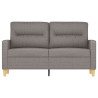 Sofá de 2 plazas de tela gris taupé 120 cm 3
