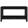 Banco de jardín de madera maciza de pino negro 82.5x35x45 cm 4