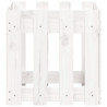 Vaso de jardim c/ design cerca 40x40x40 cm pinho maciço branco 5