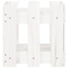 Jardinera diseño de valla madera maciza pino blanca 30x30x30 cm 5