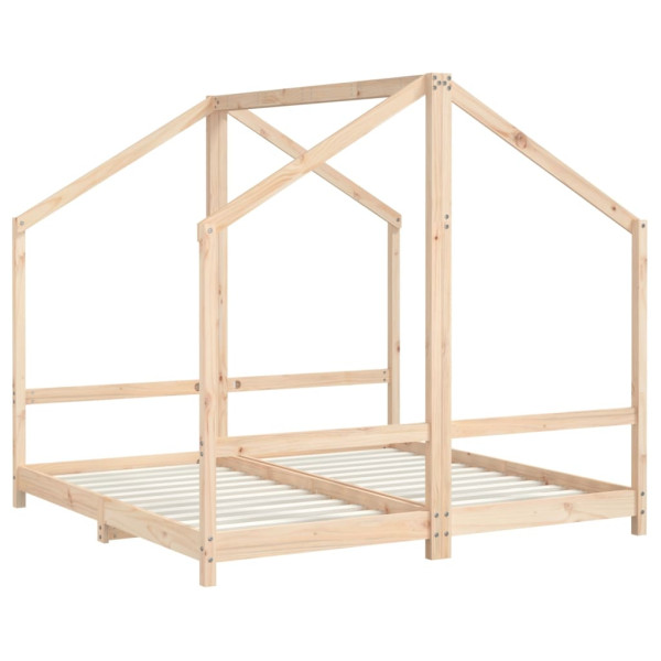 Estructura de cama de niños madera maciza de pino 2x(80x160) cm M 3