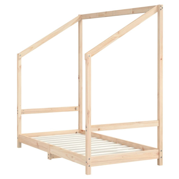Estructura de cama de niños madera maciza de pino 2x(80x160) cm M 4