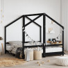 Estructura de cama para niños madera de pino negro 80x160 cm 1