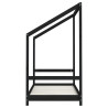 Estructura de cama para niños madera de pino negro 80x160 cm 5