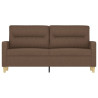 Sofá de 2 lugares tecido 140 cm castanho 3