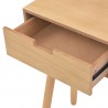 Mesa consola de madera maciza de pino 80x30x72 cm marrón 5