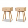 Mesas de cabeceira 2 pcs pinho maciço 40x30x61 cm castanho 1